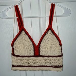 American Eagle crochet knit top